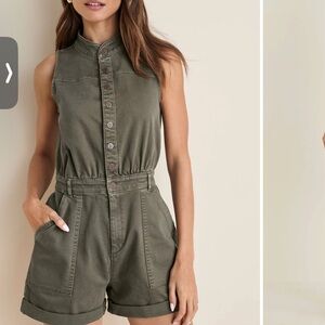 Venus Green Romper One PieceTwill Utility 8